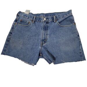 Levi Strauss 550 Jean Shorts Mens Size 36 Jorts Medium Wash Denim Cutoffs